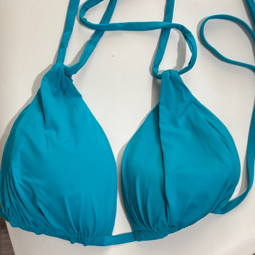 La Blanca Turquoise Triangle Bikini Top